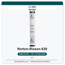 Norton 639 Low Profile Push Plate | 36 x 6 | Hard Wired