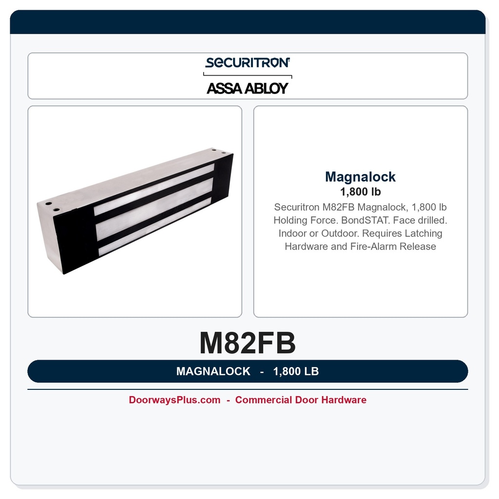 Securitron M82FB Magnalock 1,800 lb | BondSTAT