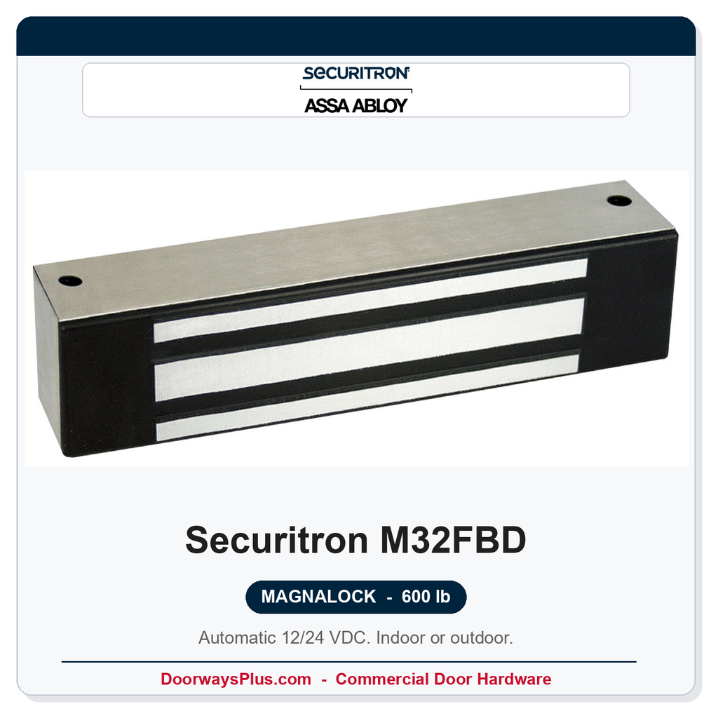 Securitron M32FBD Magnalock 600 lb | Face drilled