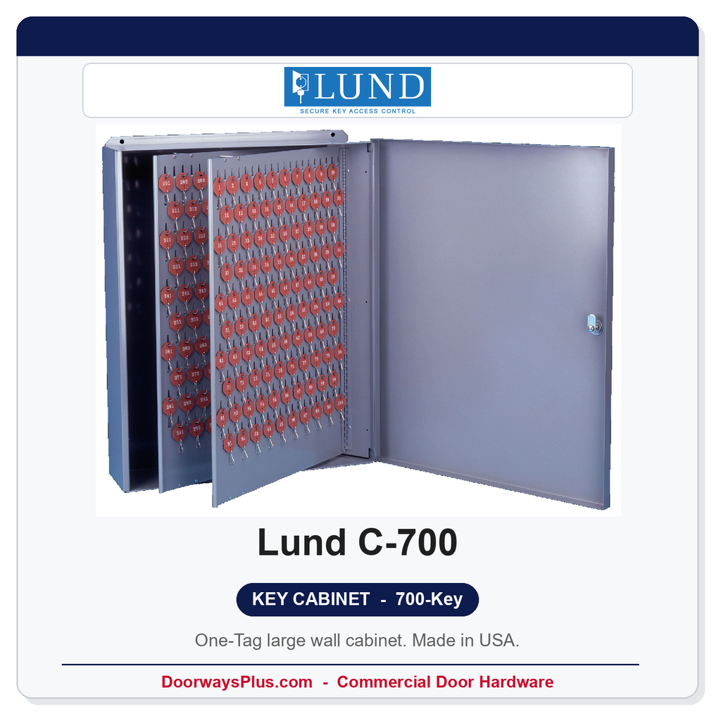 Lund C-700 Wall Key Cabinet | 700-Key One-Tag | Made in USA