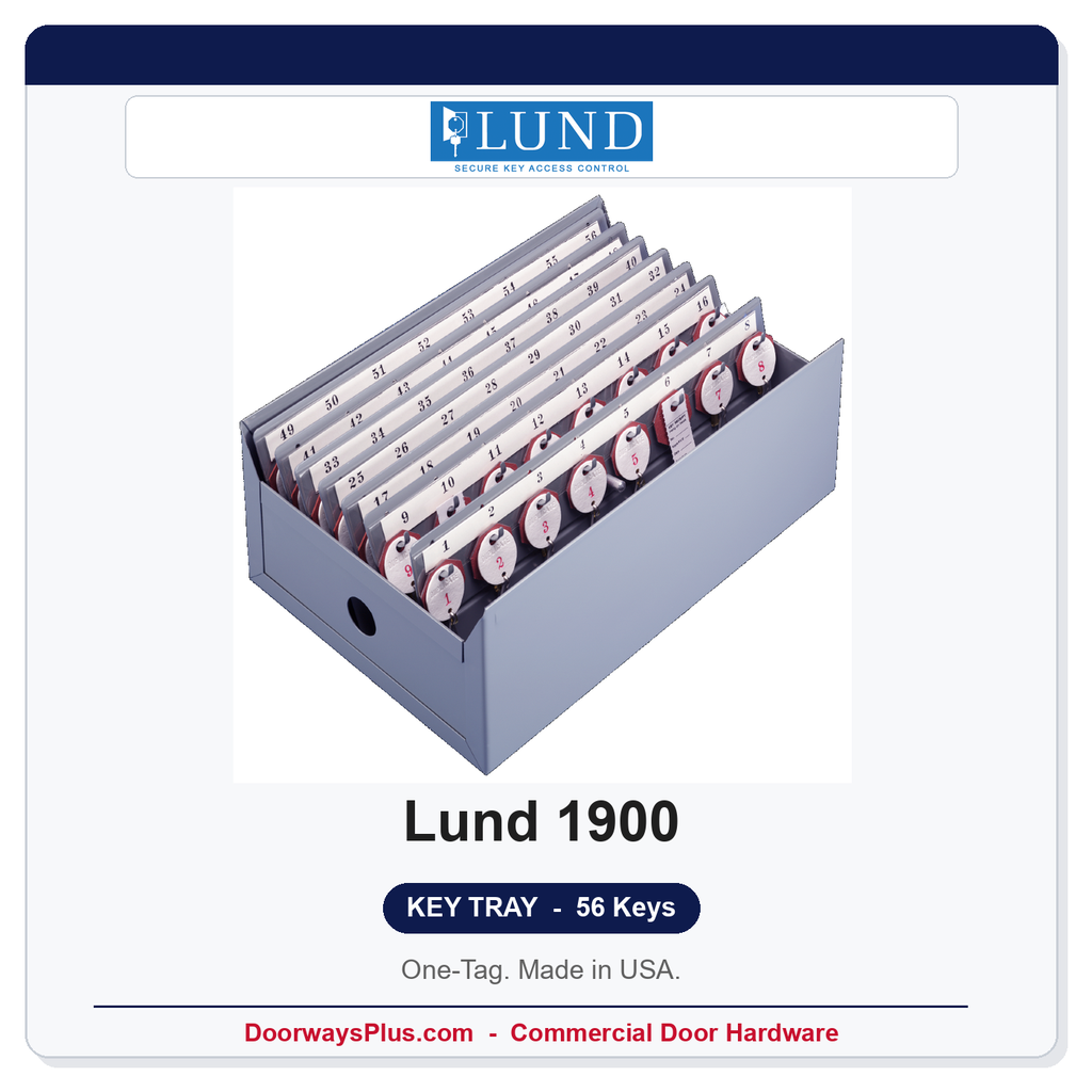 Lund 1900 Key Tray | 56 Keys One-Tag | Made in USA