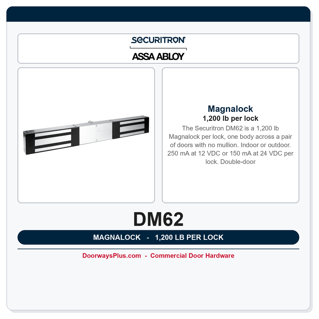 Securitron DM62 Magnalock | 1,200 lb per lock