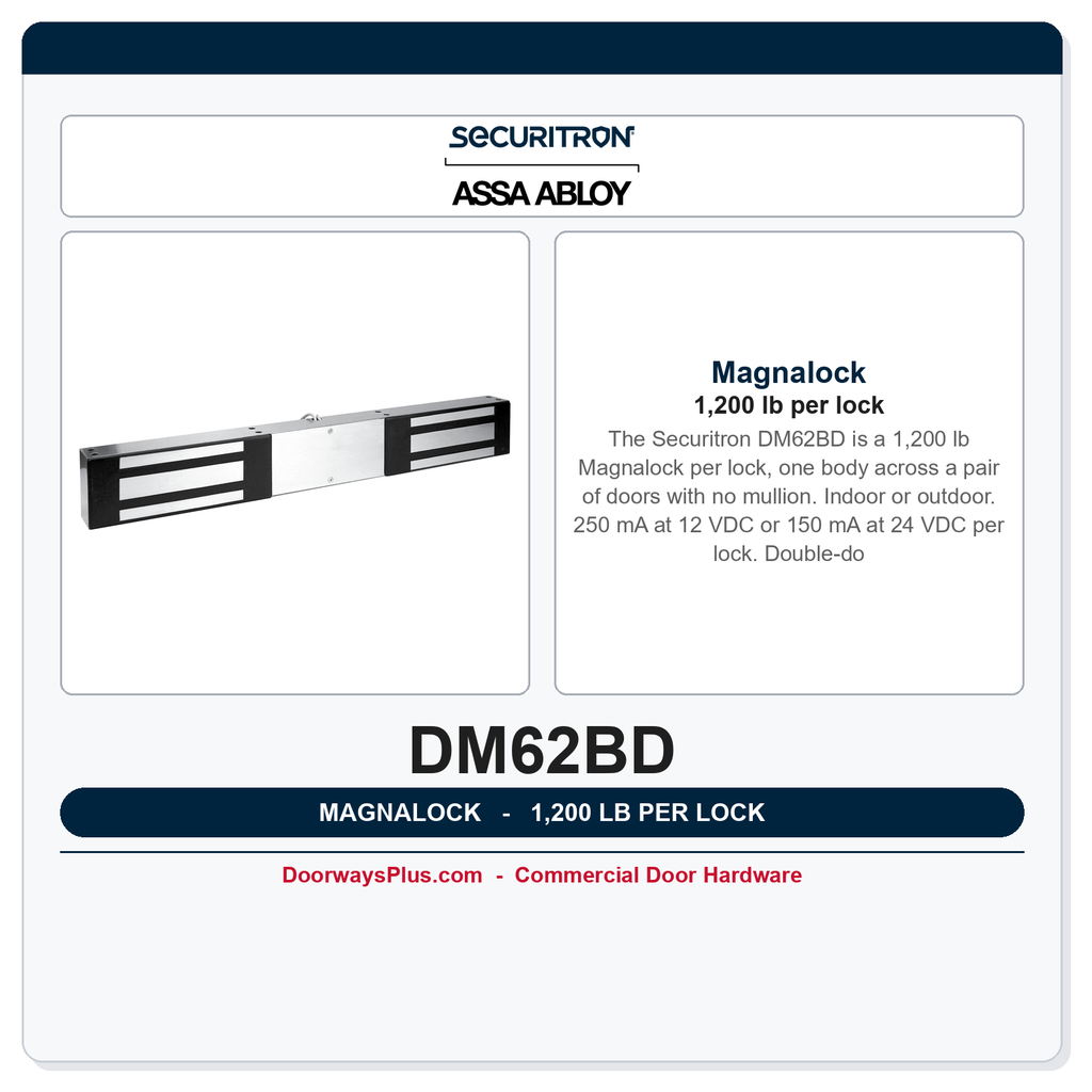 Securitron DM62BD Magnalock | 1,200 lb per lock