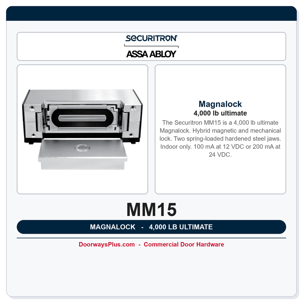 Securitron MM15 Magnalock | 4,000 lb ultimate
