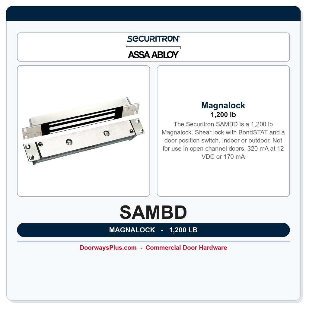 Securitron SAMBD Magnalock | 1,200 lb