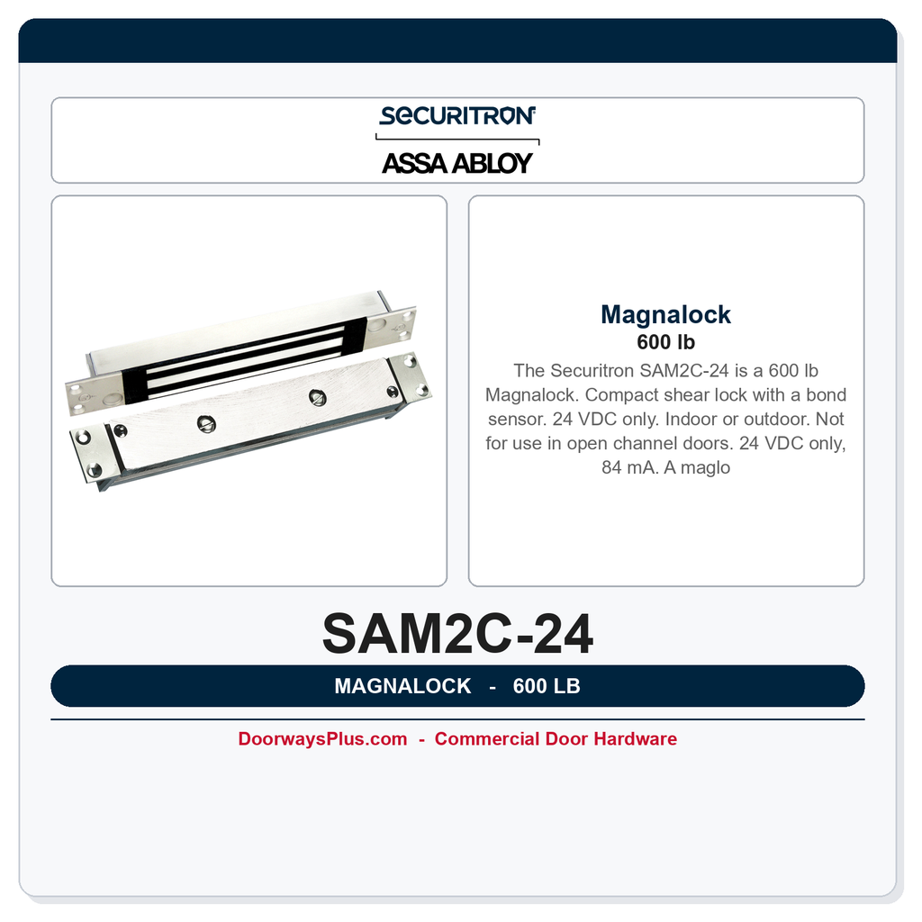 Securitron SAM2C-24 Magnalock | 600 lb