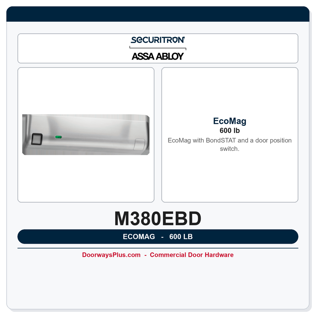 Securitron M380EBD EcoMag | 600 lb | Indoor