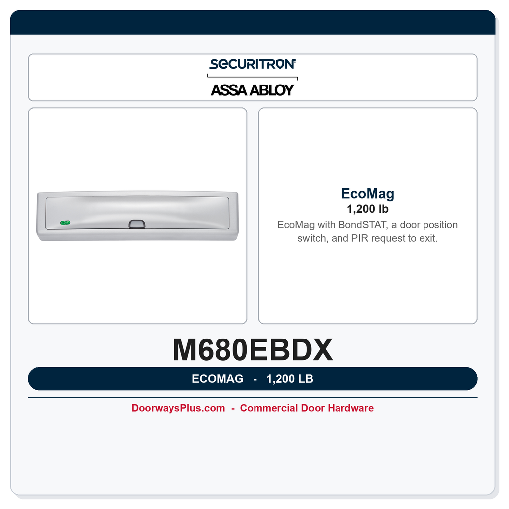 Securitron M680EBDX EcoMag | 1,200 lb | Indoor