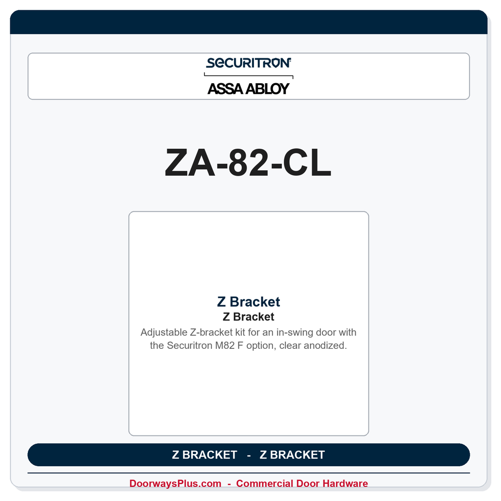 Securitron ZA-82-CL | Z Bracket