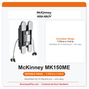 McKinney MK150ME QC12 7-7/8 in x 1-1/4 in Electrified Concealed Invisible Full Mortise Hinge