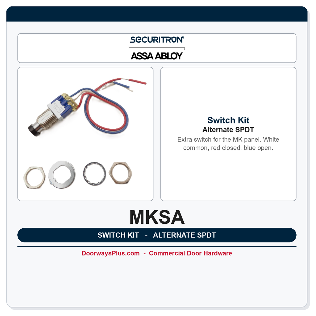 Securitron MKSA Mortise Keyswitch - Replacement SPDT Switch Kit, Alternate