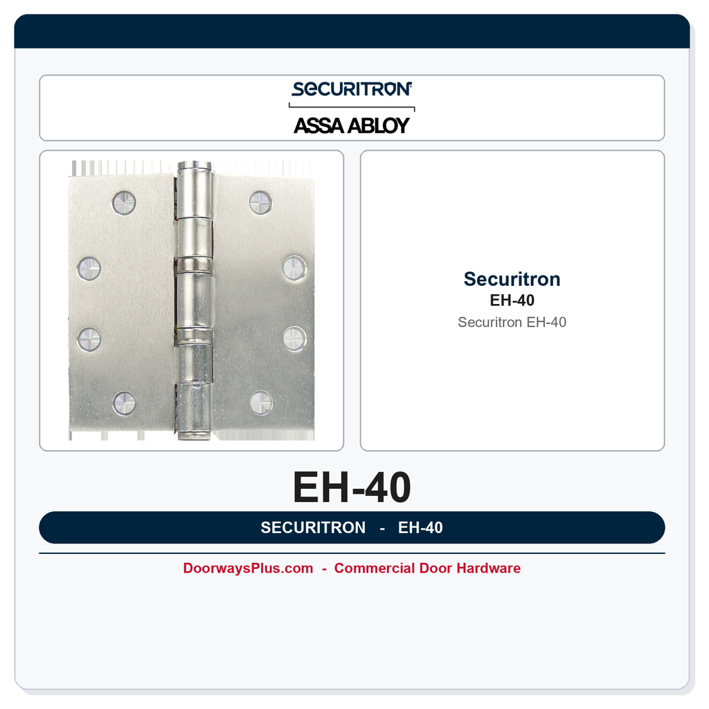 Securitron EH-40 Electric Hinge - 6 Wire, 4.5 x 4.0 in