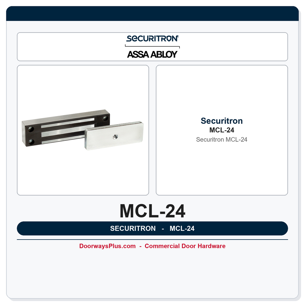 Securitron MCL-24 Cabinet Magnalock - 180 lb, 24 VDC