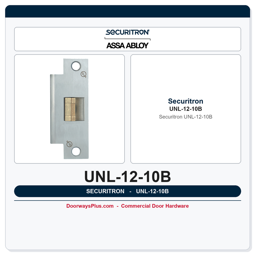 Securitron UNL-12-10B UnLatch Electric Strike for Cylindrical Locks - 12 VDC, Fail Secure, Oil Rubbed Bronze