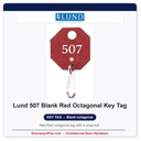 Lund 507 Blank Red Octagonal Key Tag