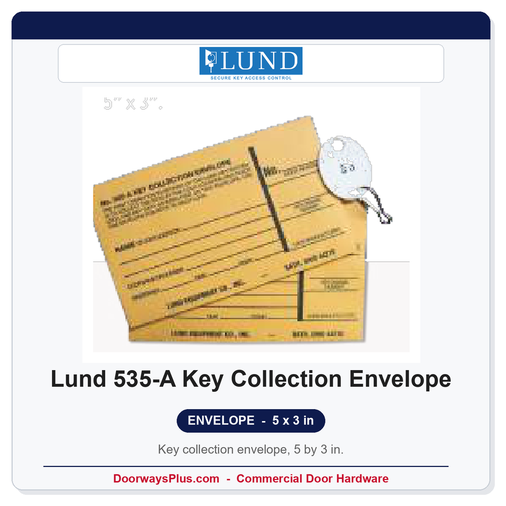 Lund 535-A Key Collection Envelope