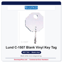 Lund C-1507 Blank Octagonal Vinyl Key Tag with Snap-On Link (100-Pack)
