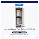 Lund Auto Special Floor Cabinet, 1200 Hooks