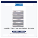 Lund 551-F Fixed Panel Auto Cabinet, 120 Hooks