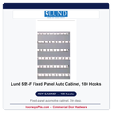 Lund 551-F Fixed Panel Auto Cabinet, 180 Hooks