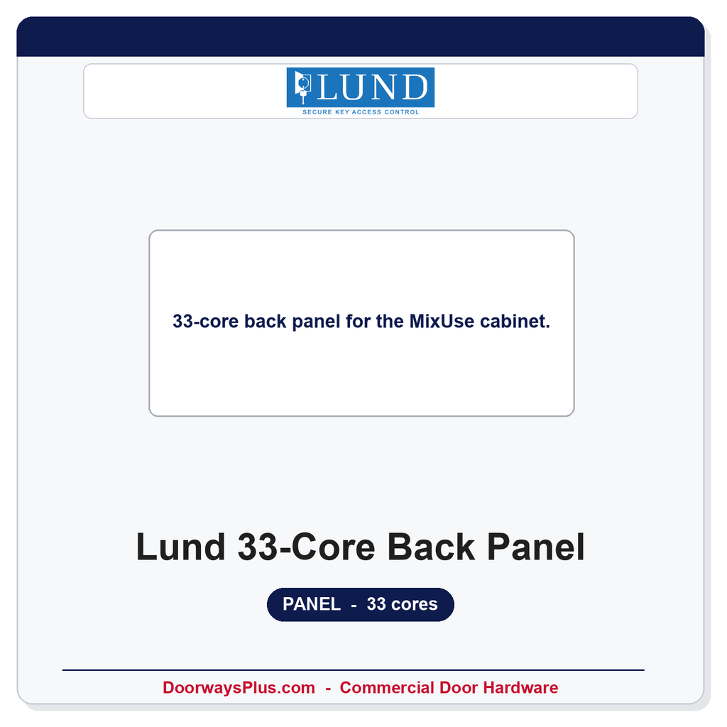 Lund 33-Core Back Panel