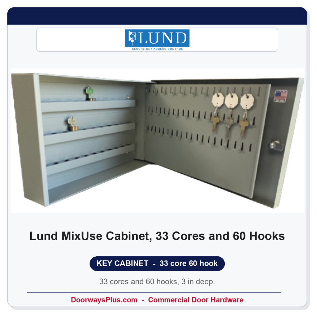 Lund MixUse Cabinet, 33 Cores and 60 Hooks