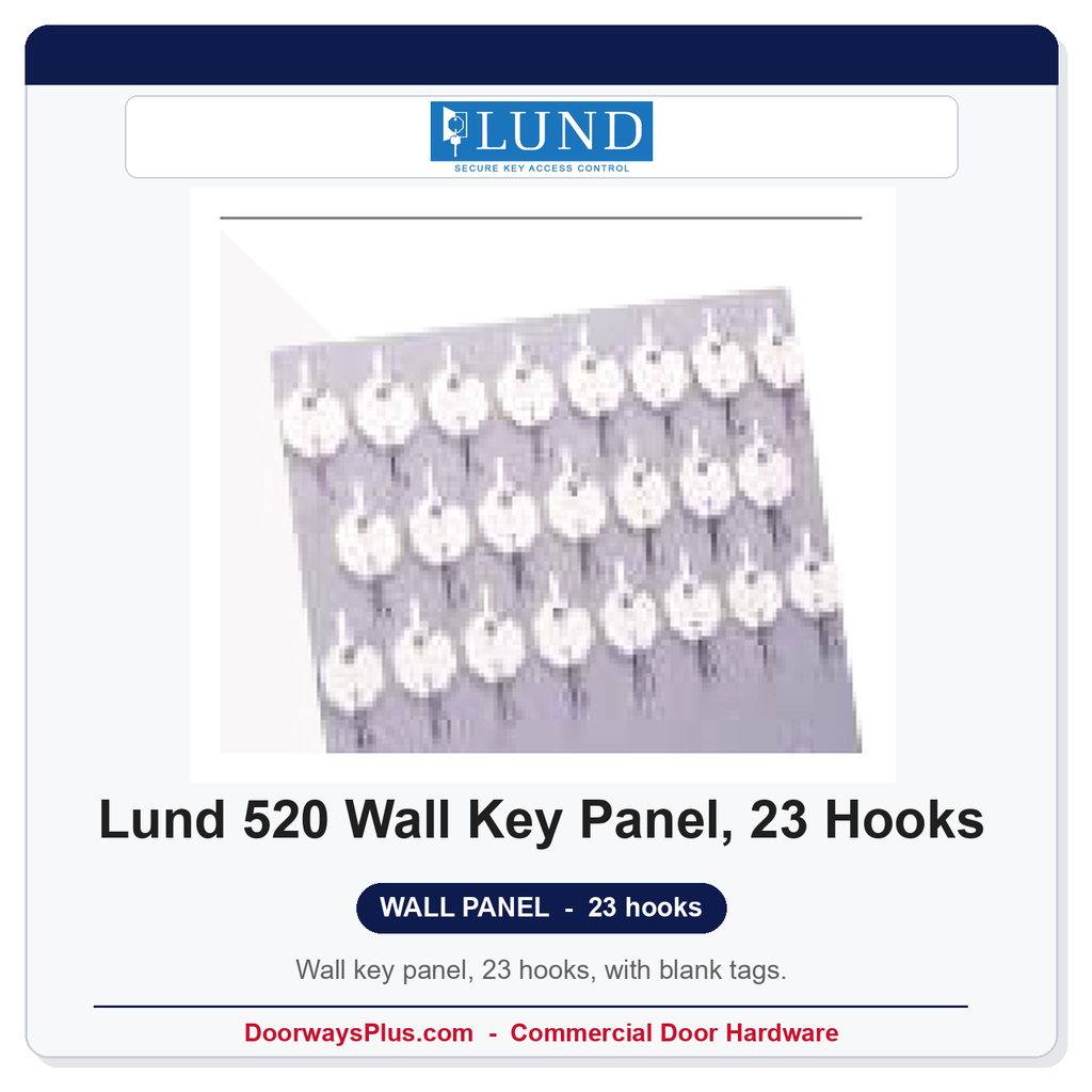 Lund 520 Wall Key Panel, 23 Hooks