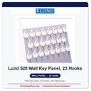 Lund 520 Wall Key Panel, 23 Hooks