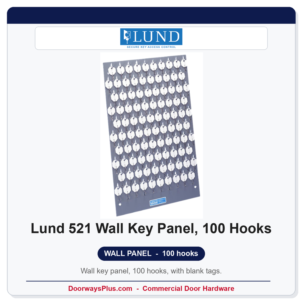 Lund 521 Wall Key Panel, 100 Hooks