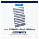 Lund 521 Wall Key Panel, 100 Hooks