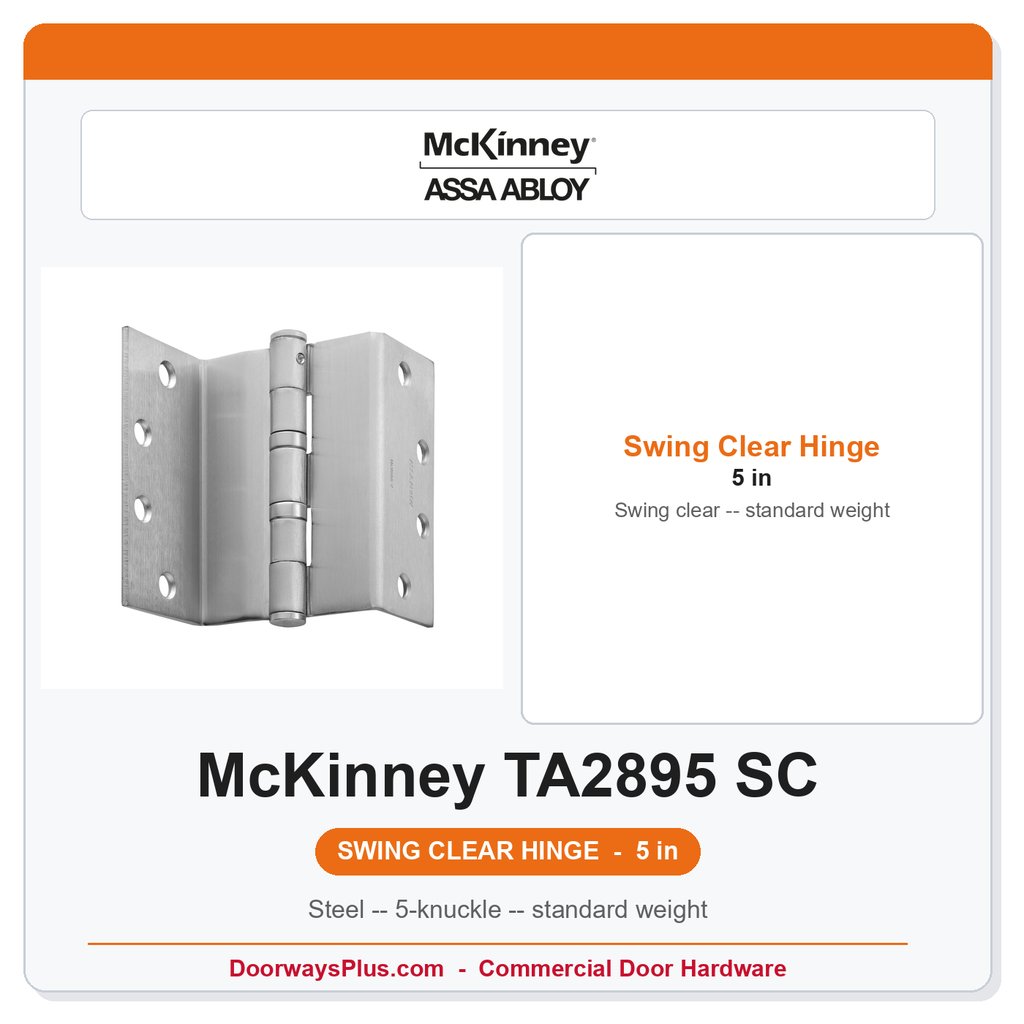 McKinney TA2895 5 Swing Clear Standard Weight Hinge