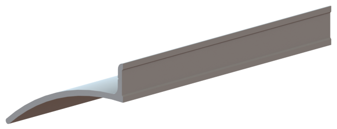 Hager 810SA Overhead Rain Drip Guard - Mill Aluminum Finish