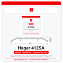 Hager 412SA Flat Aluminum Saddle Threshold 5" Wide x 1/2" | ADA Compliant | Mill Finish