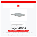 Hager 413SA Aluminum Flat Saddle Threshold 5" Wide x 1/4" High – Mill Finish