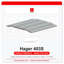 Hager 403S Aluminum Saddle Threshold 4" Wide x 1/4" High | Mill Finish ADA