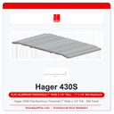 Hager 430S Flat Aluminum Threshold 7" Wide x 1/4" Tall – Mill Finish