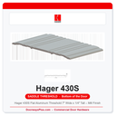 Hager 430S Flat Aluminum Threshold 7" Wide x 1/4" Tall – Mill Finish