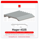 Hager 432S Half Saddle Butt Tile Threshold 4" x 1/2" Mill Aluminum