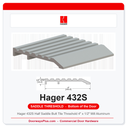 Hager 432S Half Saddle Butt Tile Threshold 4" x 1/2" Mill Aluminum