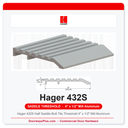 Hager 432S Half Saddle Butt Tile Threshold 4" x 1/2" Mill Aluminum