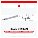 Hager 891SAN Neoprene Perimeter Weatherstrip | Mill Aluminum | UL10C Fire Rated