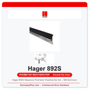 Hager 892S Neoprene Perimeter Weatherstrip Set – Mill Aluminum | UL10C Fire Rated