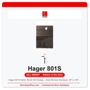 Hager 801S Nylon Brush Sill Sweep – Dark Bronze Anodized, 36" or 48", UL Listed