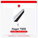 Hager 750S Neoprene Sill Sweep | Mill Aluminum 36" or 48" | UL10C Fire Rated | ANSI R3B435
