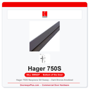 Hager 750S Neoprene Sill Sweep – Dark Bronze Anodized | UL10C Fire Rated | 36" or 48"