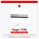 Hager 770S Nylon Brush Sill Sweep with Rain Drip – UL10C – Mill Aluminum