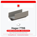 Hager 779S Wrap-Around Door Bottom Shoe | Grey Vinyl | 36 In | UL10C Fire Rated
