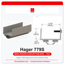 Hager 779S Wrap-Around Door Bottom Shoe | Grey Vinyl | 36 In | UL10C Fire Rated