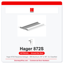 Hager 872S Neoprene Astragal – Mill Aluminum, 84" or 96", UL Classified