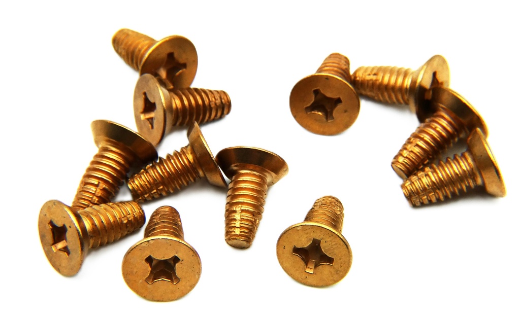 Hager 1-800-7375 12-24 x 1/2" FPHM Hinge Screws US10 Satin Bronze | Pkg of 12 or 100